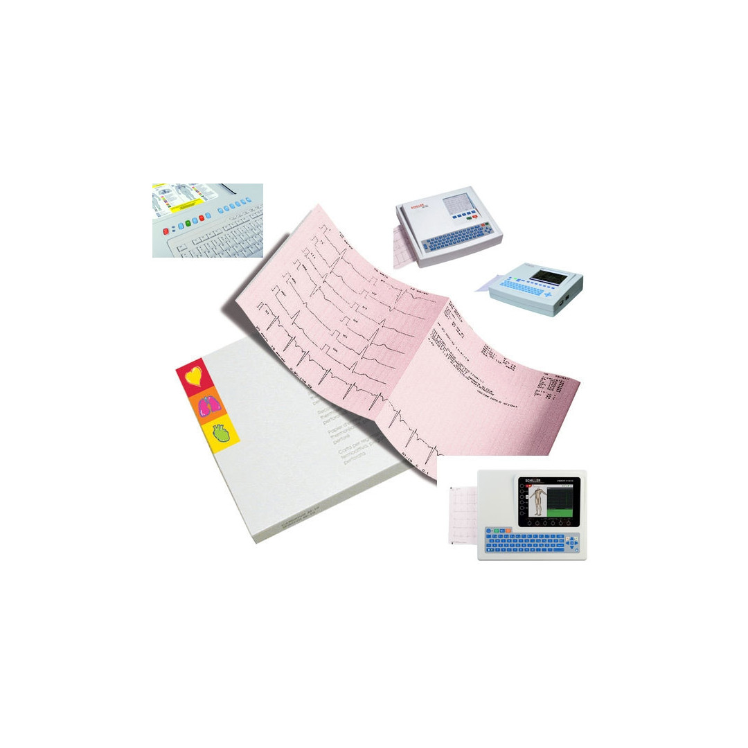 CARDIOVIT AT-1 / SP-1 / SCHILLER ECG Paper / 400 Sheets - 5 Packs In One Box 2852128309833