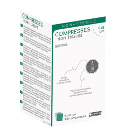 Compresses non tissé non stériles 4 plis