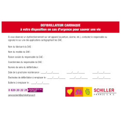 Affichette DAE conforme arrêté du 29 octobre 2019