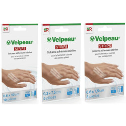 Sutures adhésives stériles Velpeau Strip