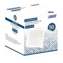 Compresse en non-tissé stérile 40 g/m²