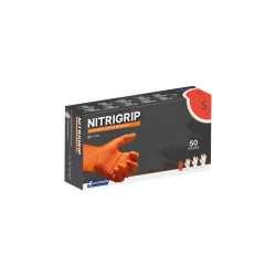 Gants orange en nitrile NITRIGRIP