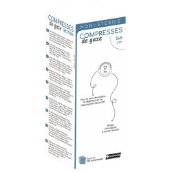 Compresses de gaze non stériles 17 fils 8 plis